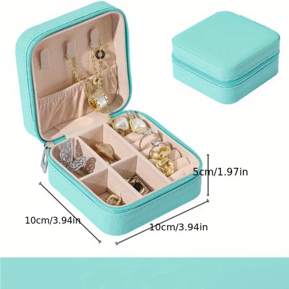 Jewelry Portable Storage Box Tiffany Blue - Picture 2 of 6